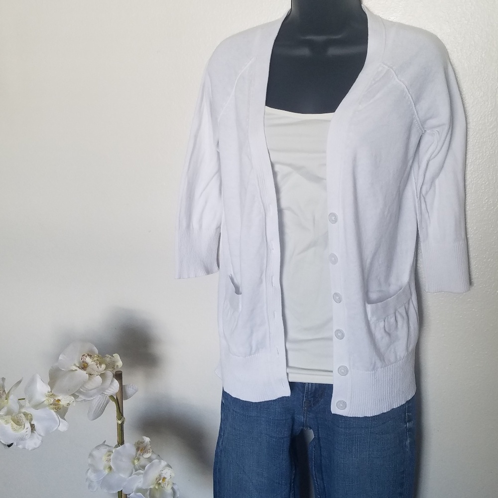 Mossimo supply co white cardigan euc m
